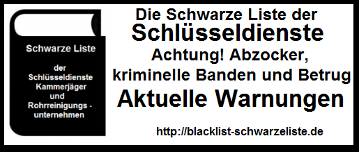 Schlüsselnotdienst Hamburg - Schwarze Liste